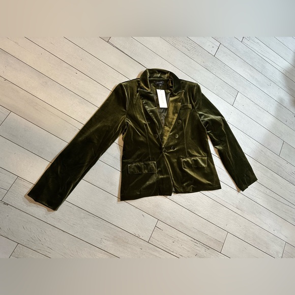 Cache Olive Velvet Blazer - Picture 7 of 8